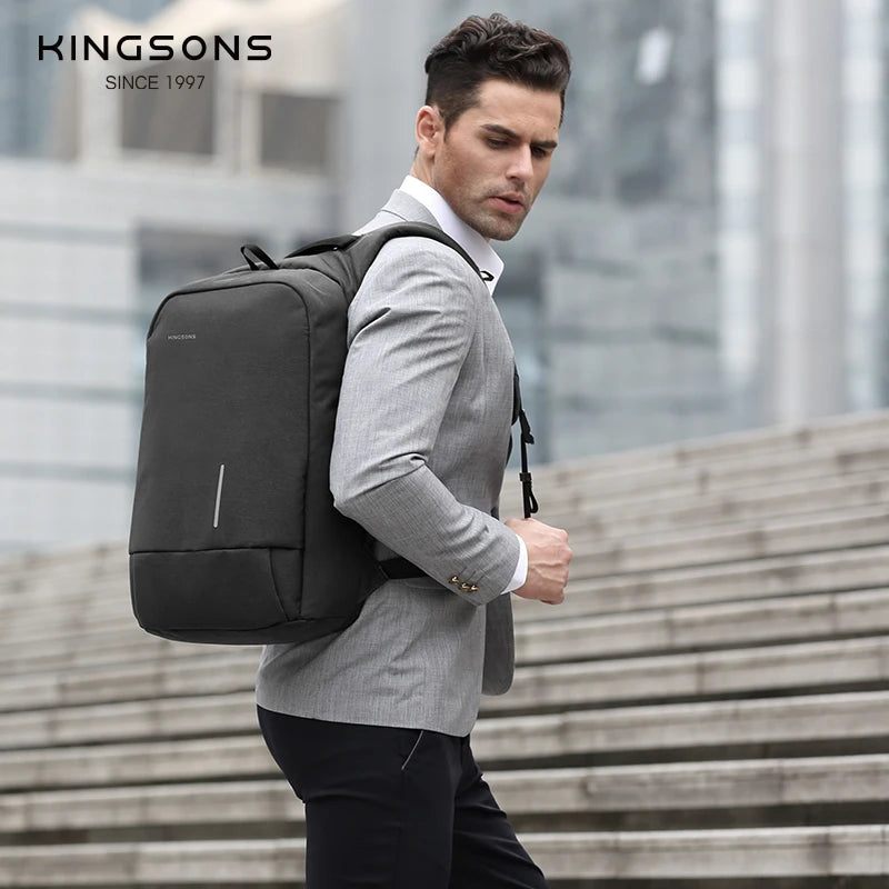 Mochila Kingsons Anti-Theft o Antirrobo: Seguridad Inteligente y Estilo Minimalista