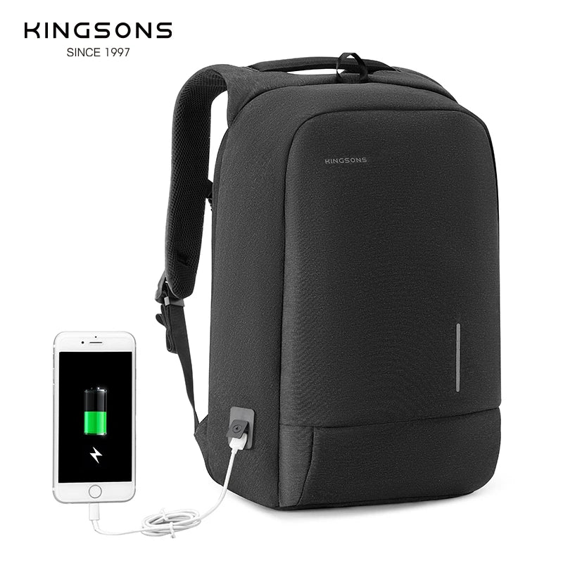 Mochila Kingsons Anti-Theft o Antirrobo: Seguridad Inteligente y Estilo Minimalista