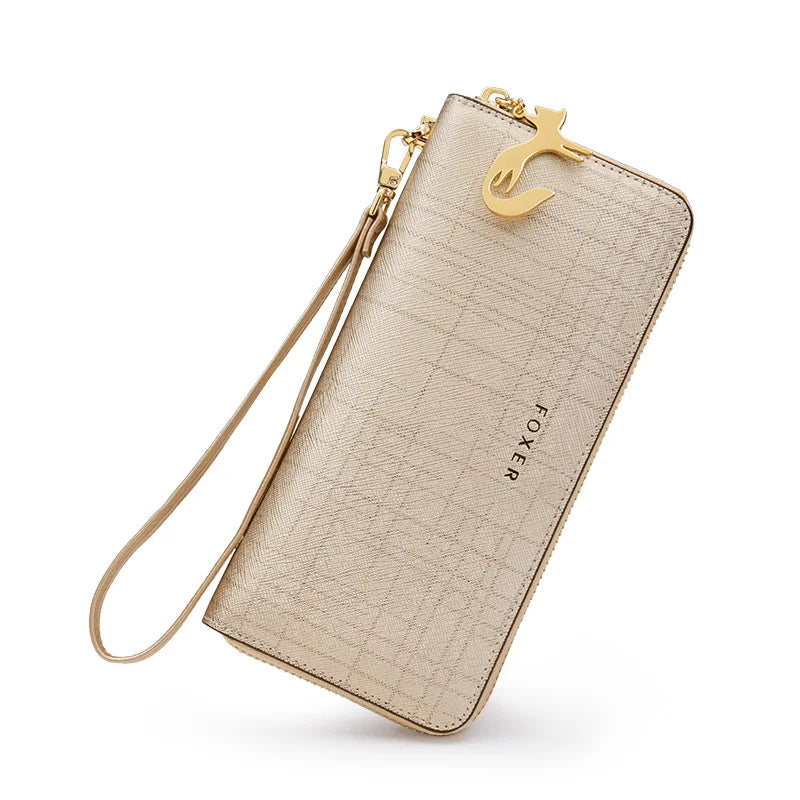 Billetera Clutch FOXER - Glamour Sofisticado y Textura Exclusiva