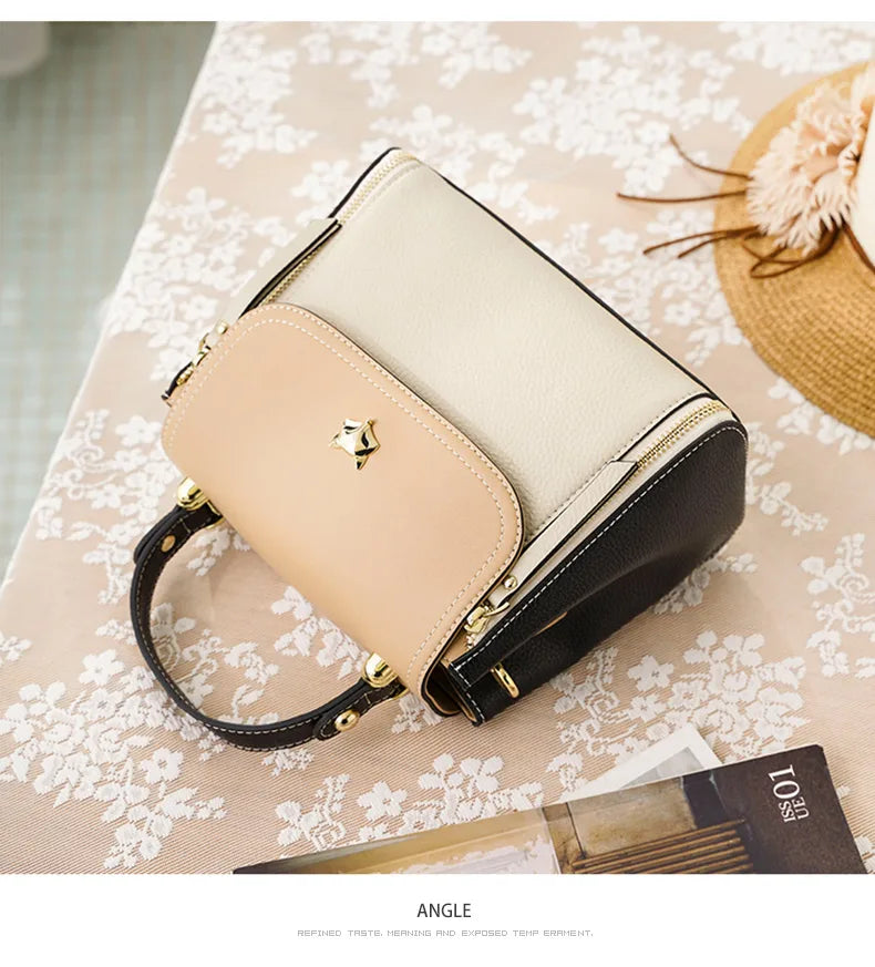 FOXER Original Bolso de Mano y hombro cruzado "Color Block" - Elegancia Compacta