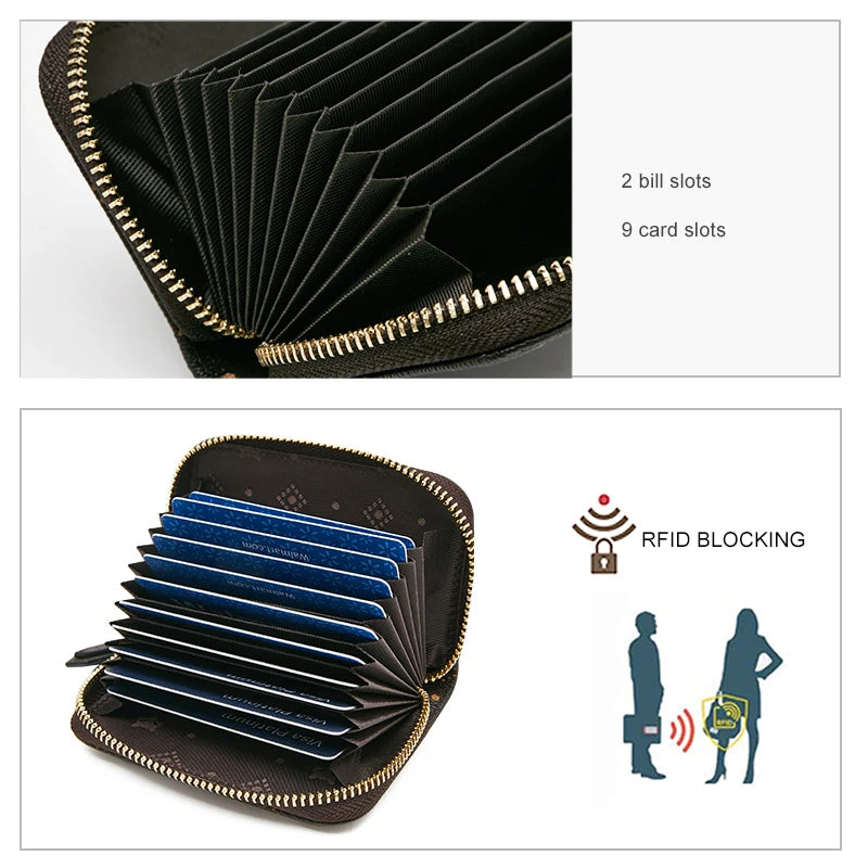 FOXER Mini Fashion Tarjetero Monogram para mujeres: Organización Elegante y Compacta