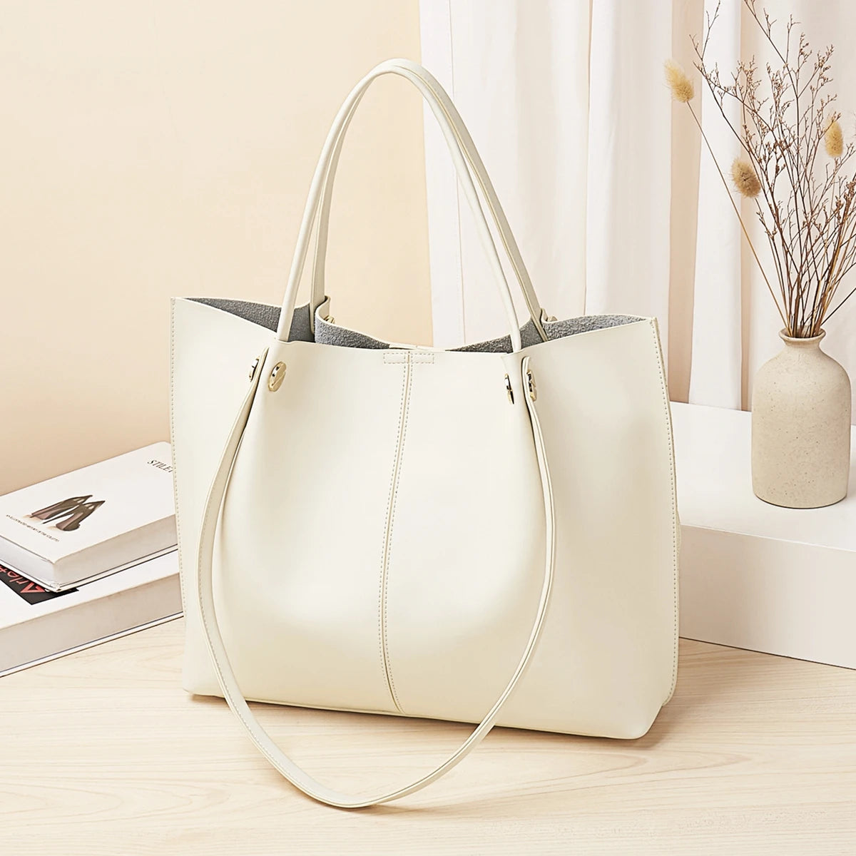 Bolso tote de Hombro FOXER 2025 Textura para mujer de gran capacidad - Elegancia Minimalista