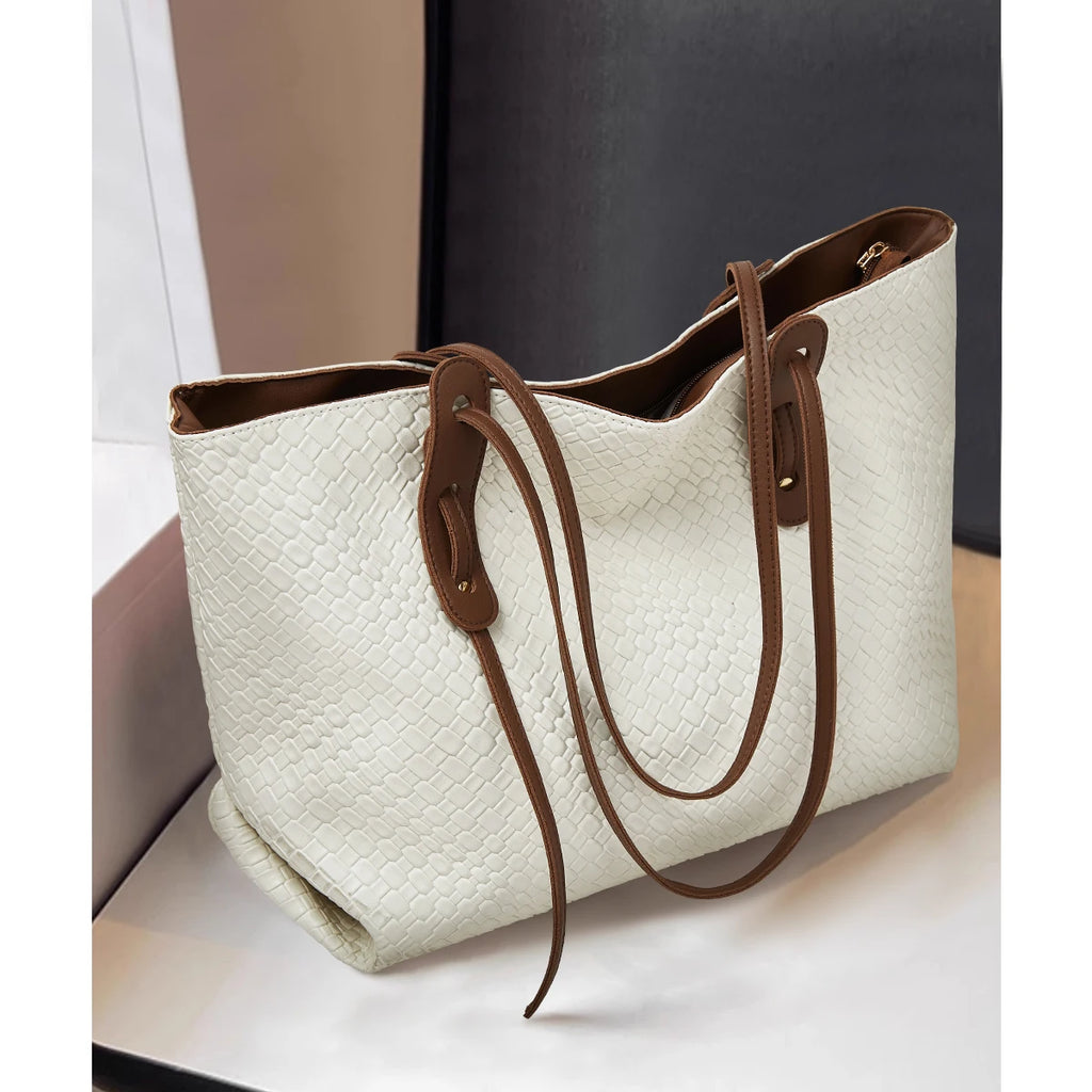 2025 Otoño e Invierno Bolso Tote FOXER Tejido: Elegancia Artesanal y Máxima Capacidad