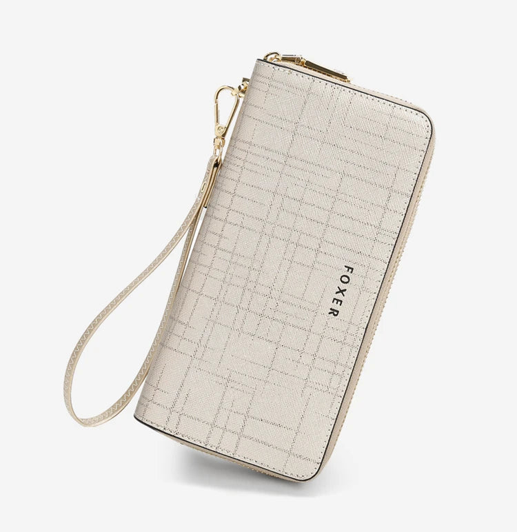 Billetera Larga FOXER para damas: Organización Premium en colores Glaciares