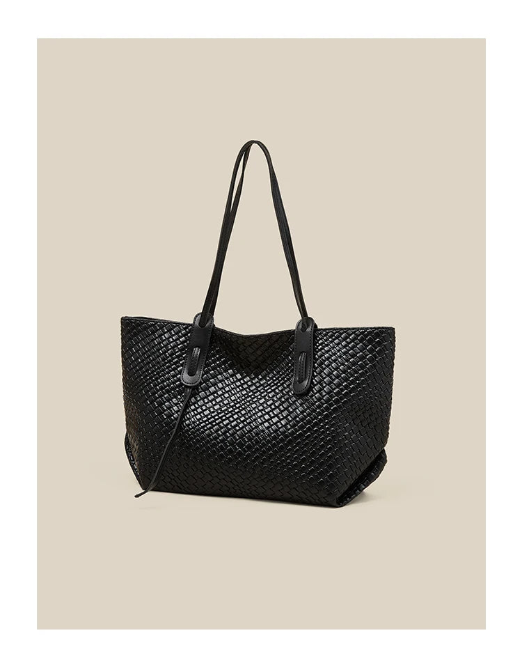 2025 Otoño e Invierno Bolso Tote FOXER Tejido: Elegancia Artesanal y Máxima Capacidad