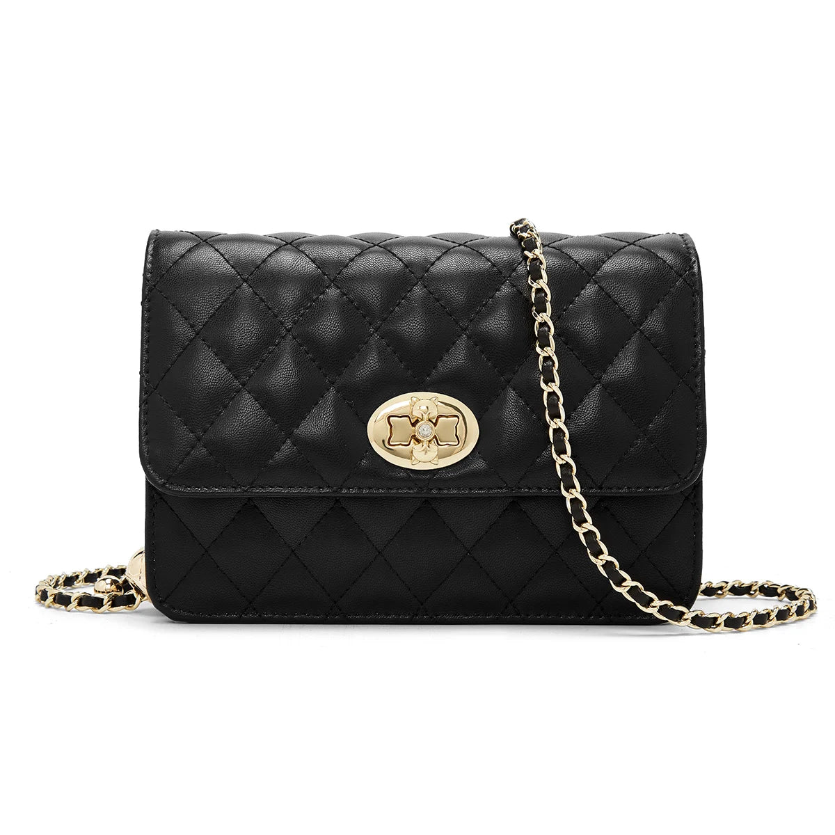 Bolso de Cadena FOXER Lady Clásico - Elegancia Acolchada en Tono Nude