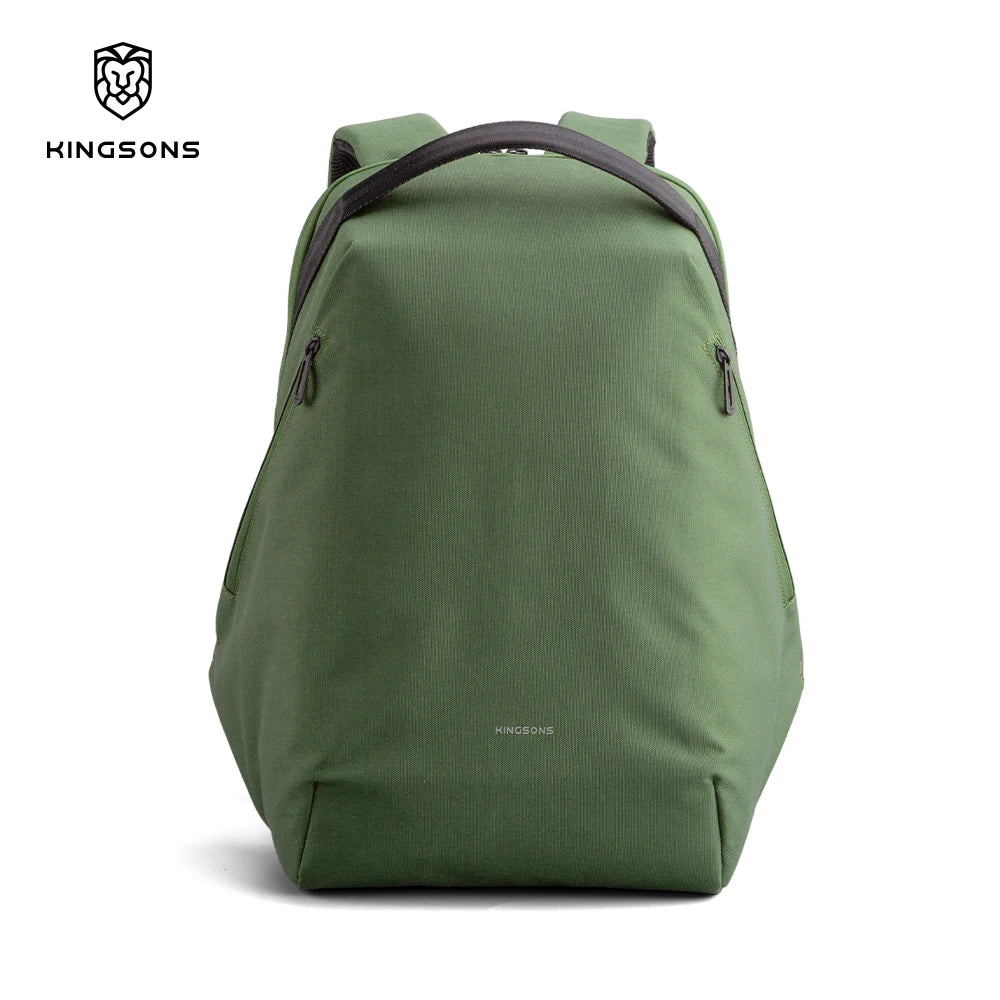 Mochila "Apex Green" de Kingsons 2025 - Estética Origami y Protección para portátil de 15,6 pulgadas