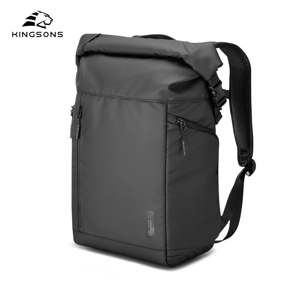 Mochila Kingsons 2025 Roll-Top Tech - Versatilidad y Estilo Técnico 1515,6 pulgadas para portátil