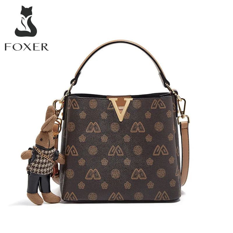 Bolso Bucket FOXER 2025 - Lujo Monogram Bandolera con Toque Juguetón