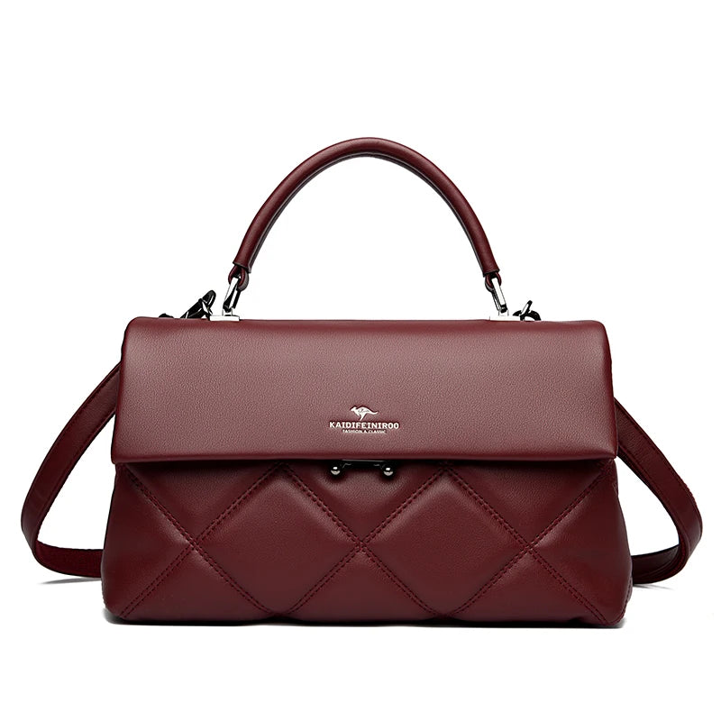 KAIDIFEINIROO - Contrast Quilted Flap Bag - Women - Elegant