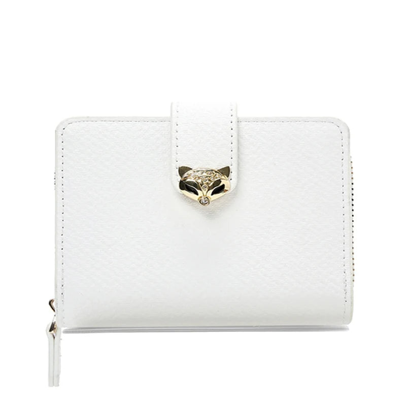 Nueva Billetera Portatarjetas Compacta FOXER de Estilo Denim con Cierre de Zorro Metálico con Identificación Antirrobo para Mujer