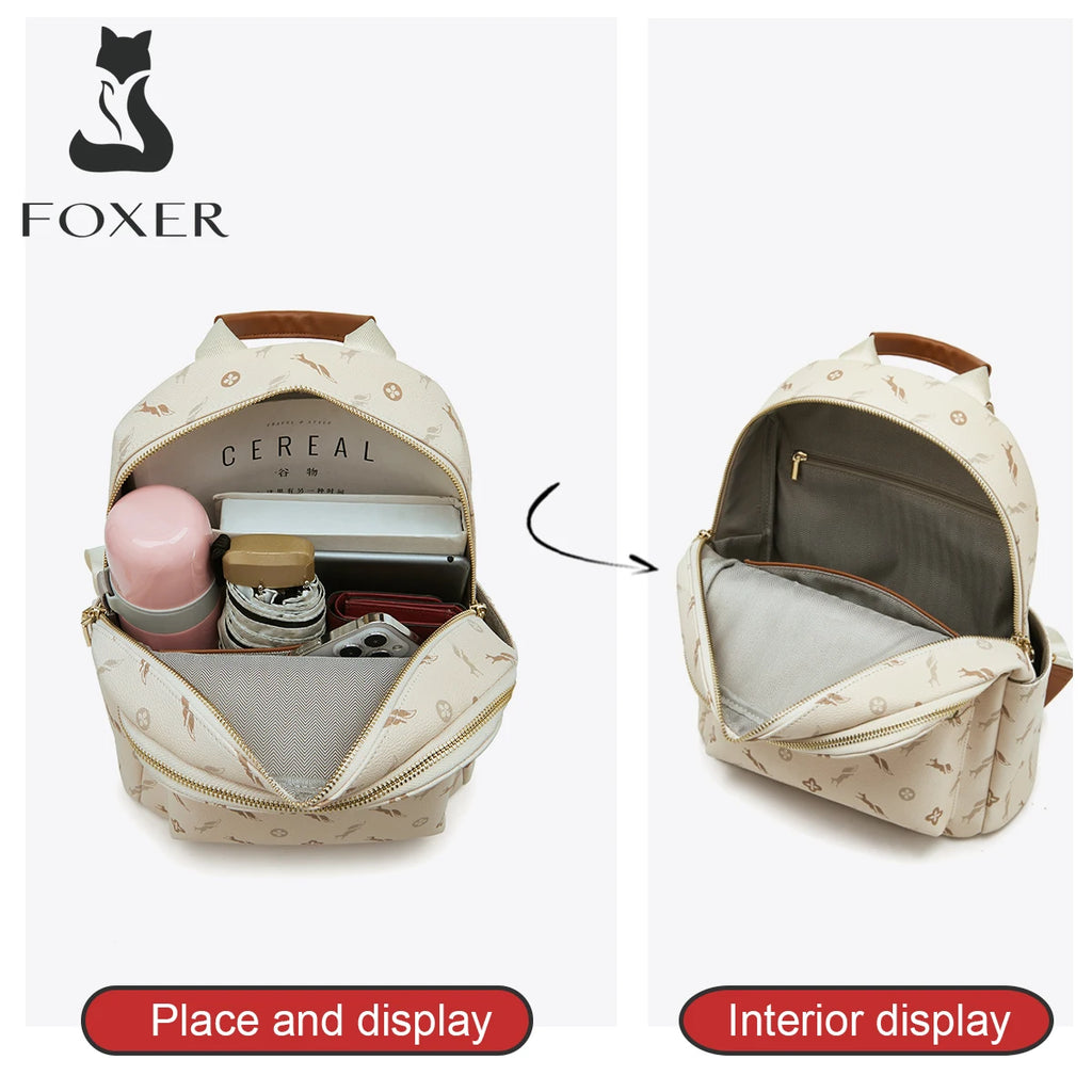 Mochila para mujer FOXER "Monograma Casual" de Estilo Urbano - Moda de viaje