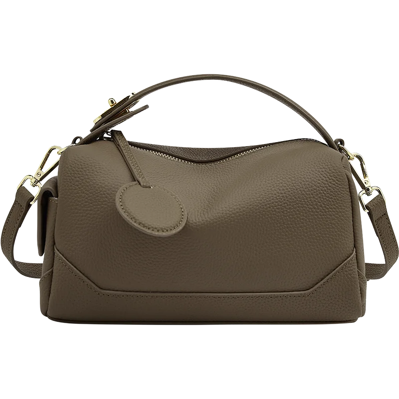 Bolso de Hombro para mujer -FOXER 2025 Invierno "Chic Boxtrot" de Cuero Genuino -Granulado -Bandolera