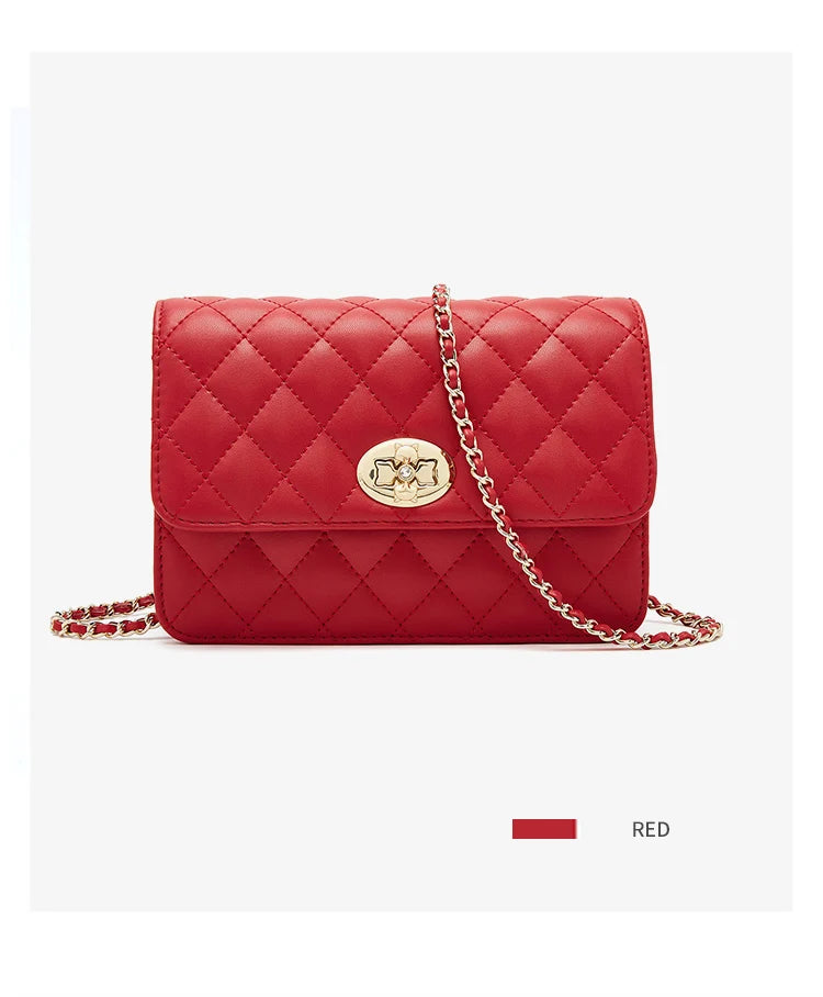 Bolso de Cadena FOXER Lady Clásico - Elegancia Acolchada en Tono Nude