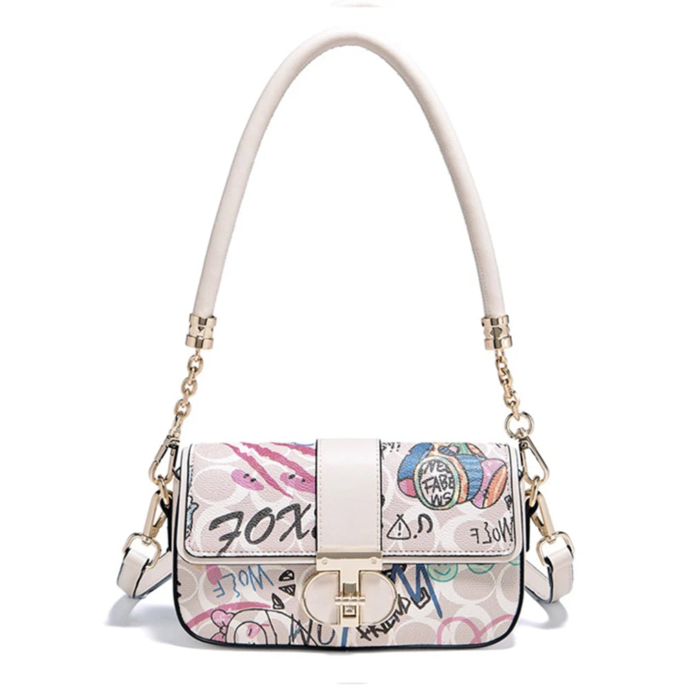 Bolso Baguette FOXER 2025 para mujer- Estilo Street Art y Graffiti