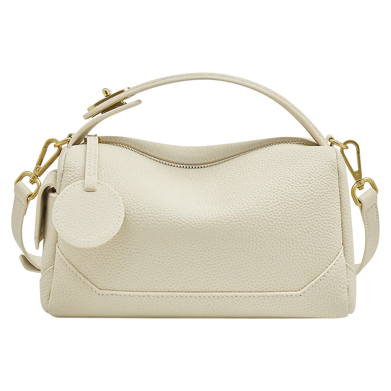 Bolso de Hombro para mujer -FOXER 2025 Invierno "Chic Boxtrot" de Cuero Genuino -Granulado -Bandolera