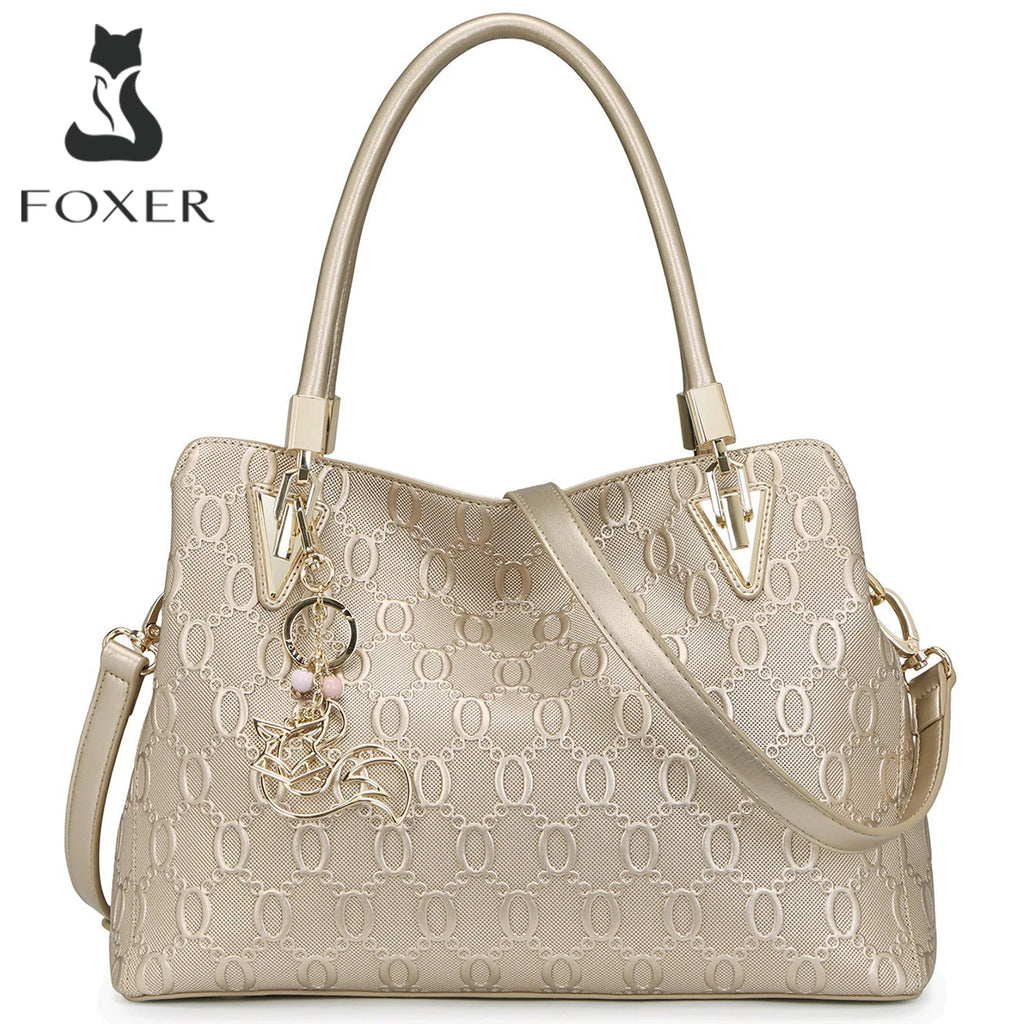 Bolso Tote FOXER Bicolor - Estructura, Curvas y Distinción Minimalista