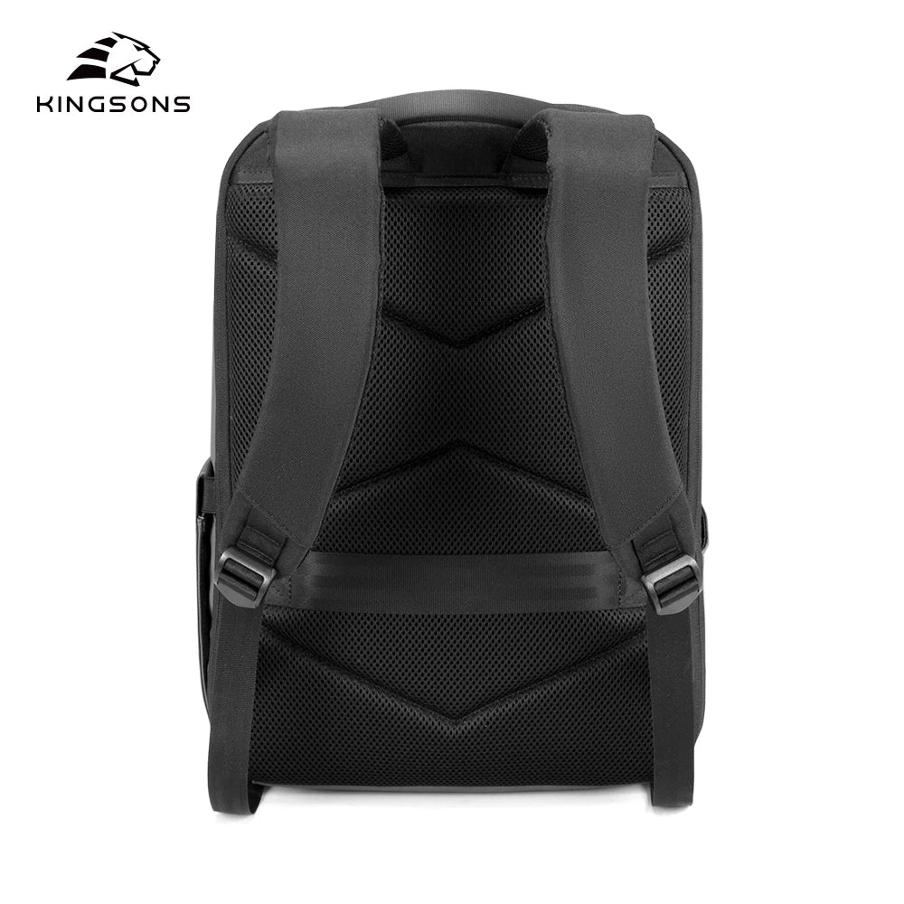 Mochila de negocios Kingsons "Urban Structure" - Capacidad y Diseño Geométrico abierto de 15,6 pulgadas 180°