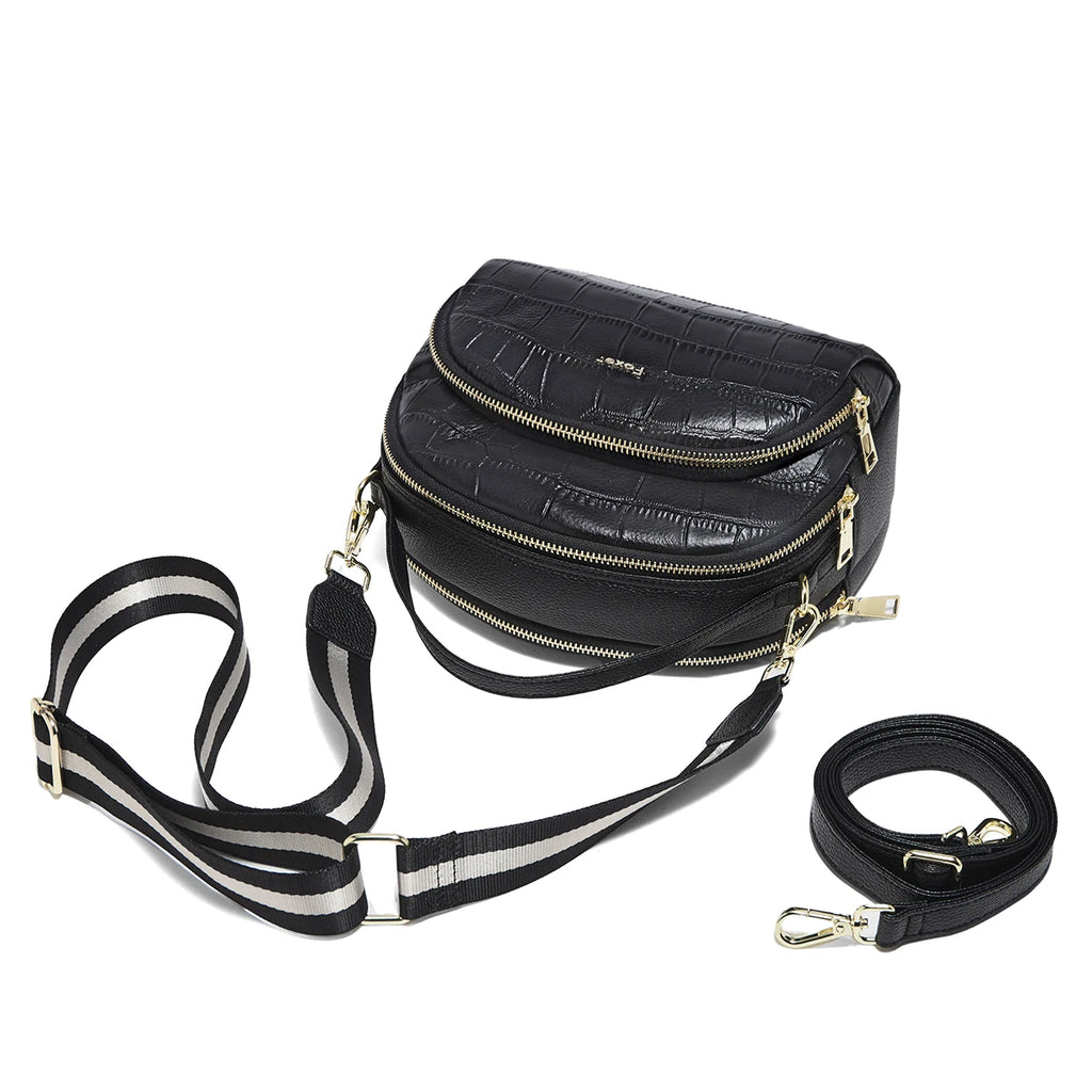 Bolso Crossbody "Triple Zip" de FOXER Otoño e Invierno- Funcionalidad de Lujo