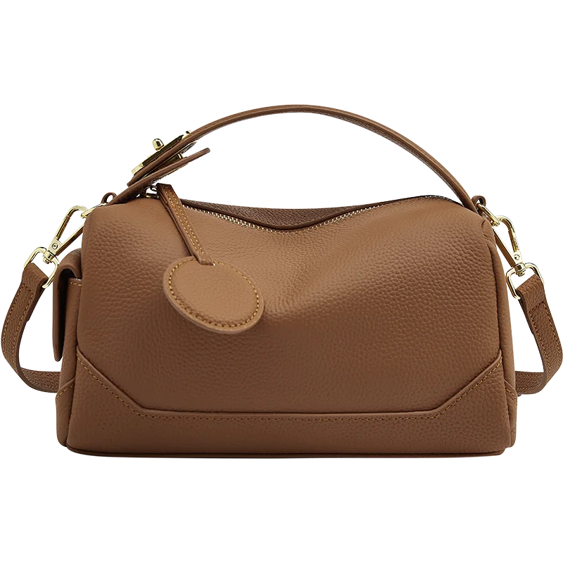 Bolso de Hombro para mujer -FOXER 2025 Invierno "Chic Boxtrot" de Cuero Genuino -Granulado -Bandolera