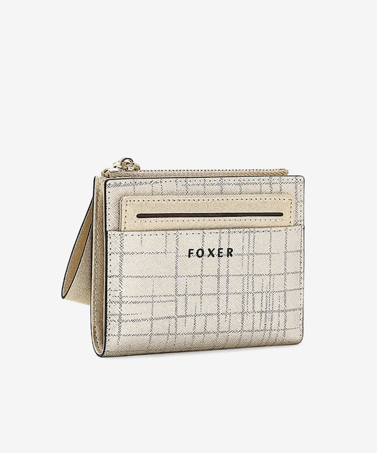 Billetera Compacta FOXER Spillt 2025: Esencialismo Elegante en Rosa Rubor