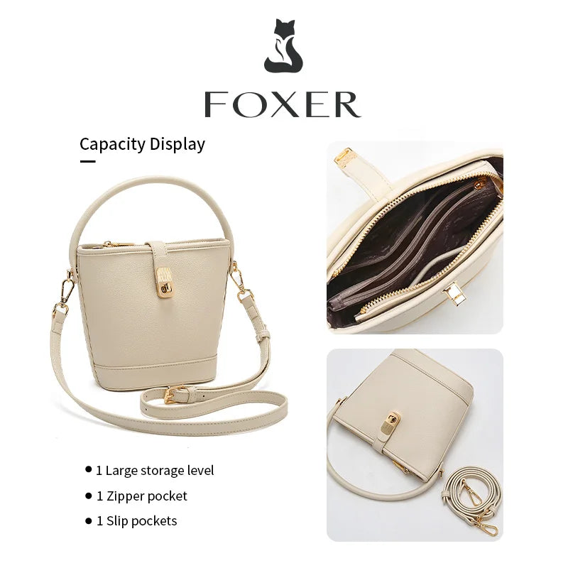 Bolso Cubo FOXER Lock 2025 - Estilo Minimalista y Capacidad Elegante
