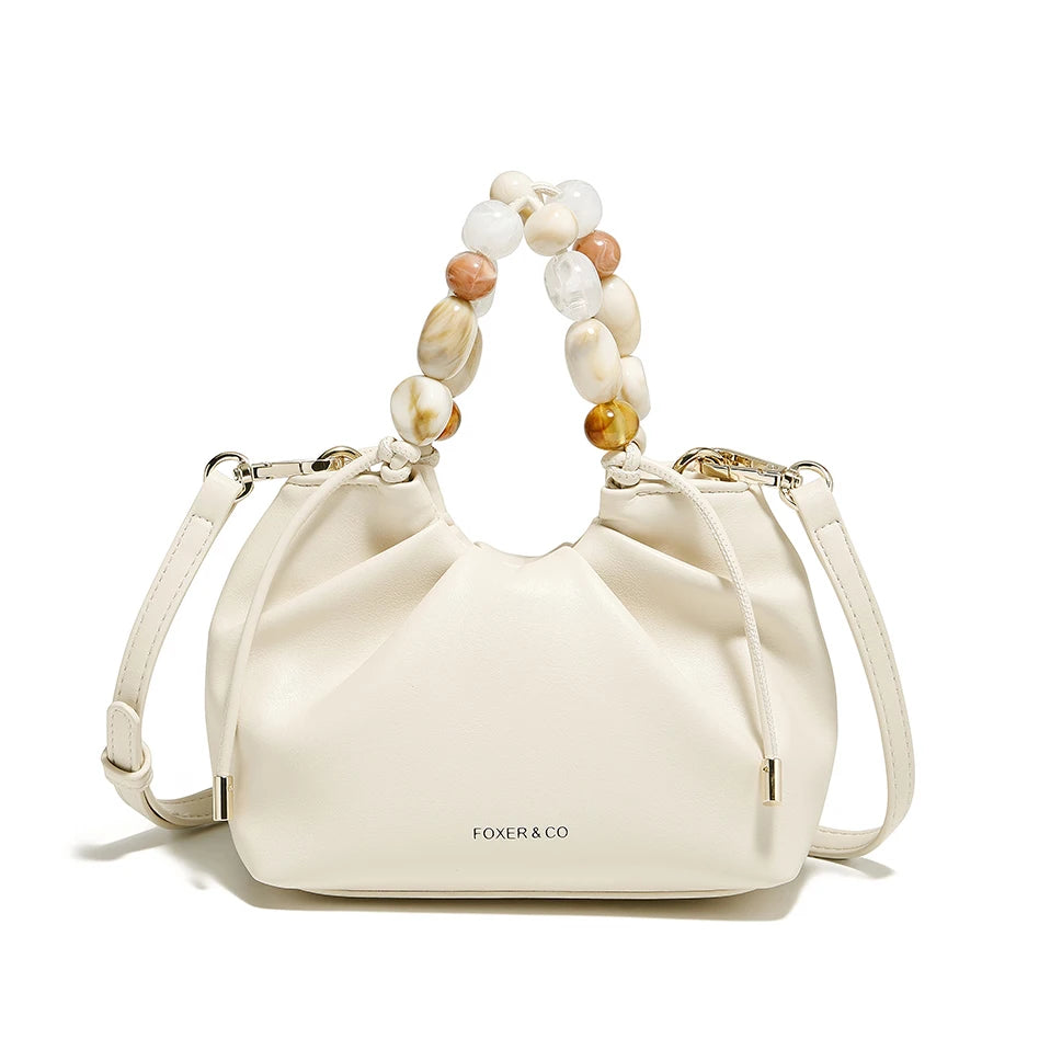 FOXER 2025 Winter Chic Mini Bolso FOXER. con Fruncido: Arte Escultural en el Detalle