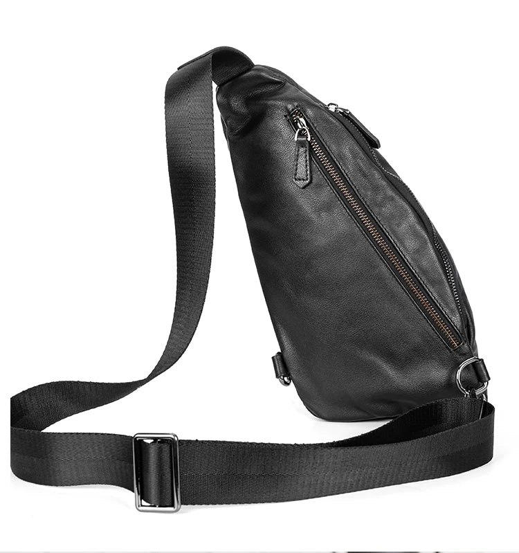 Black Leather Crossbody Bag – Urban Style, Total Comfort