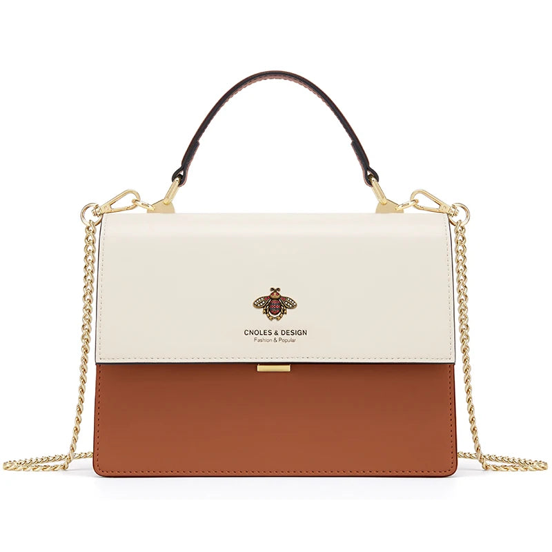 CLONES for Women -Bolso de Hombro "Bee Chic" Bicolor - Navy & Cream