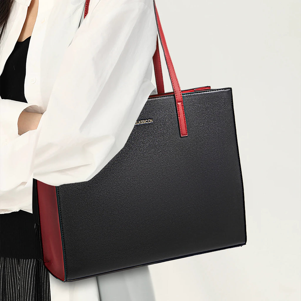 FOXER Nuevo Bolso 2025 Tote Ejecutivo FOXER Simple- Grande - Contraste Sofisticado de colores