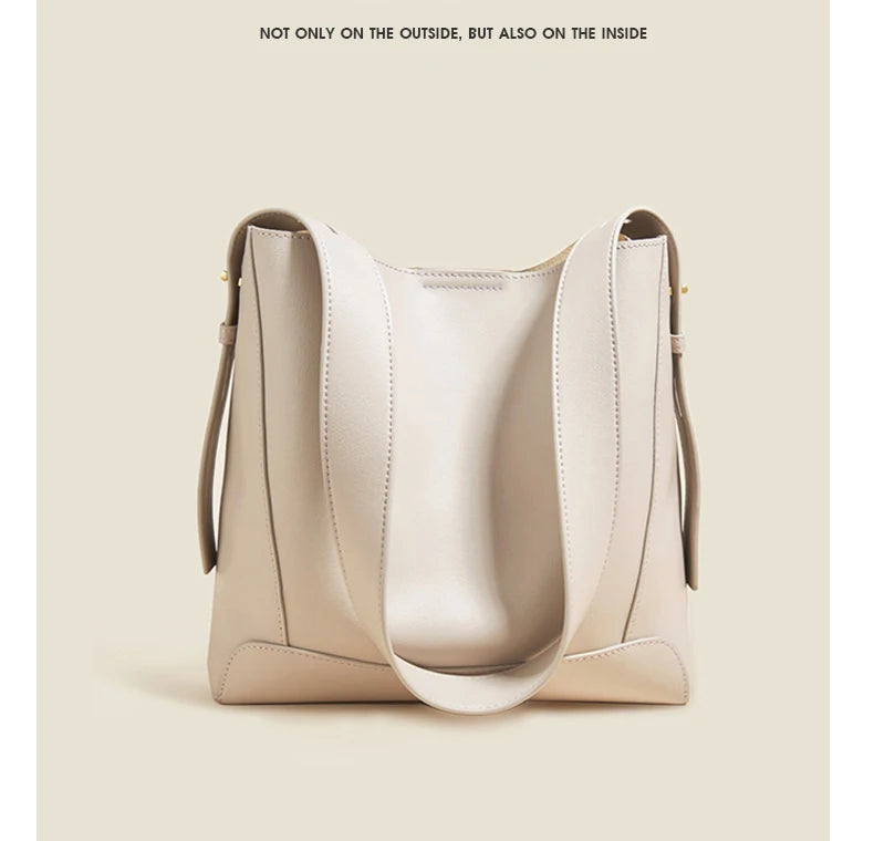 FOXER-Leather Classic Women Shoulder Bag 2025- Cubo "Minimalista Elegante" de Piel Suave