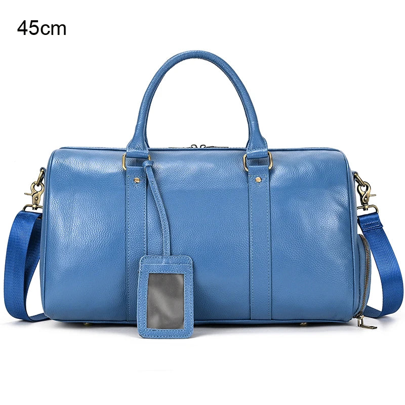 Waterproof Leather Travel Handbag - Elegance and Strength in Motion