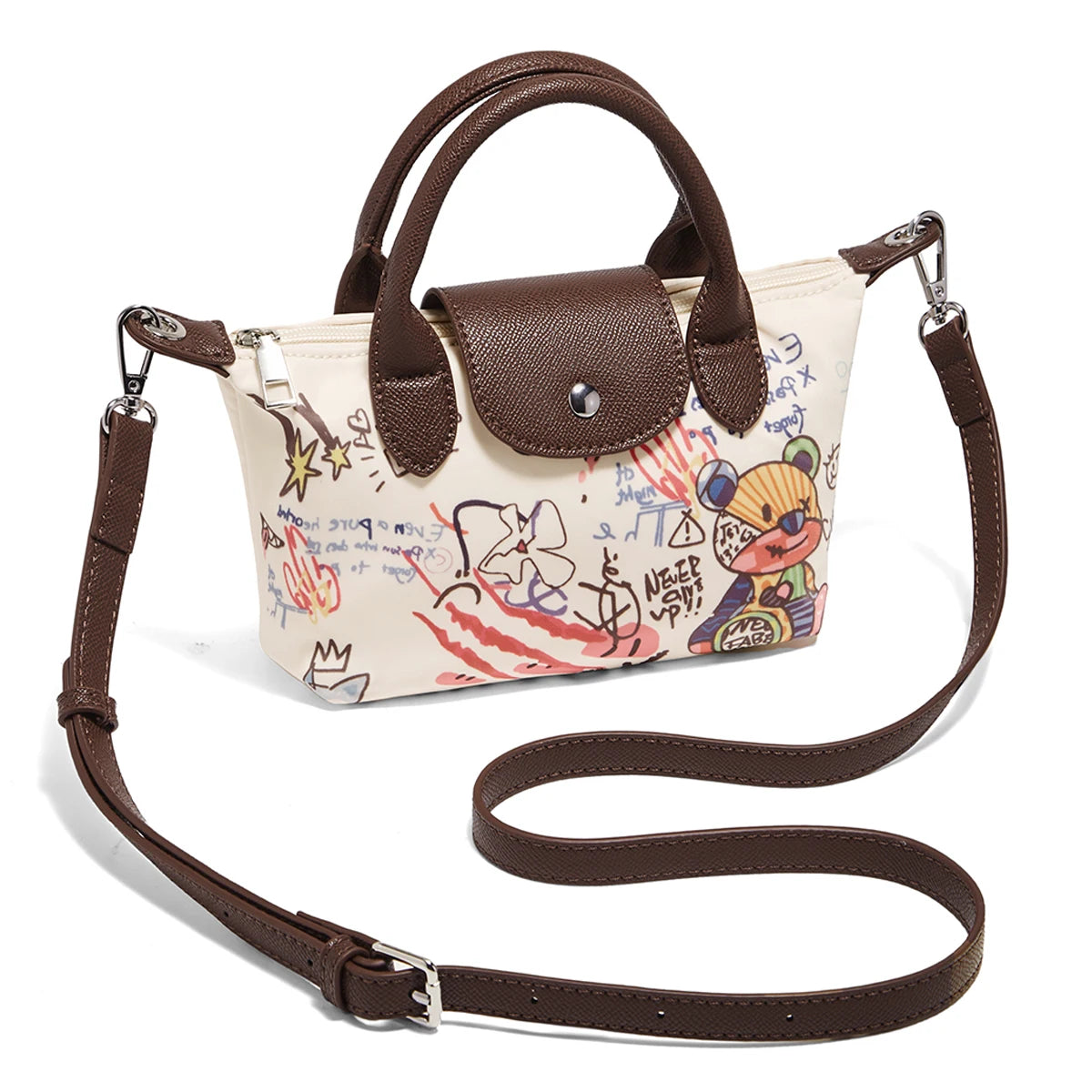 Bolso de Mano para mujer Chic Mini Tote FOXER 2025 "Artistic Graffiti" - Creatividad en Movimiento
