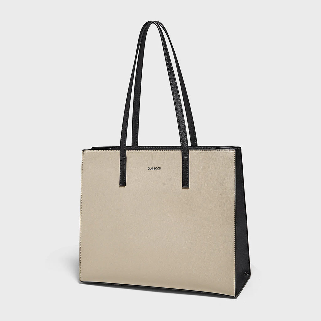 FOXER Nuevo Bolso 2025 Tote Ejecutivo FOXER Simple- Grande - Contraste Sofisticado de colores