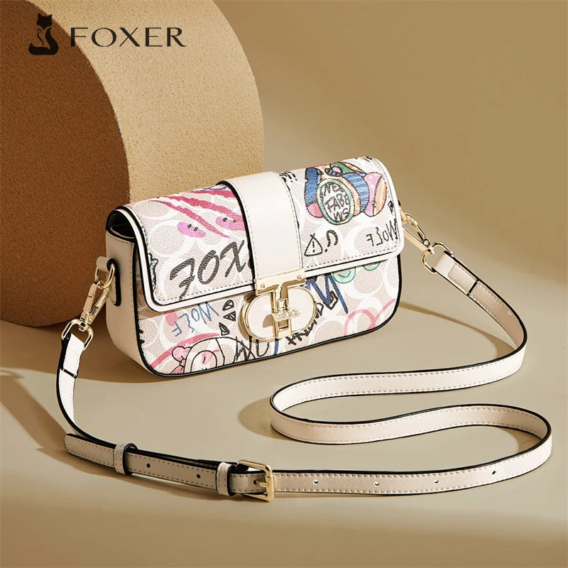 Bolso Baguette FOXER 2025 para mujer- Estilo Street Art y Graffiti