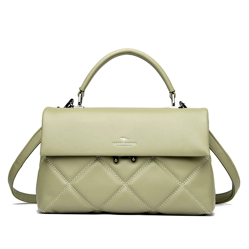 KAIDIFEINIROO - Contrast Quilted Flap Bag - Women - Elegant