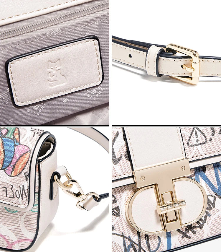 Bolso Baguette FOXER 2025 para mujer- Estilo Street Art y Graffiti