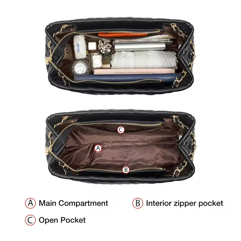 FOXER Bolso Bandolera Acolchado FOXER "Hot" - Estilo Icónico de cuero