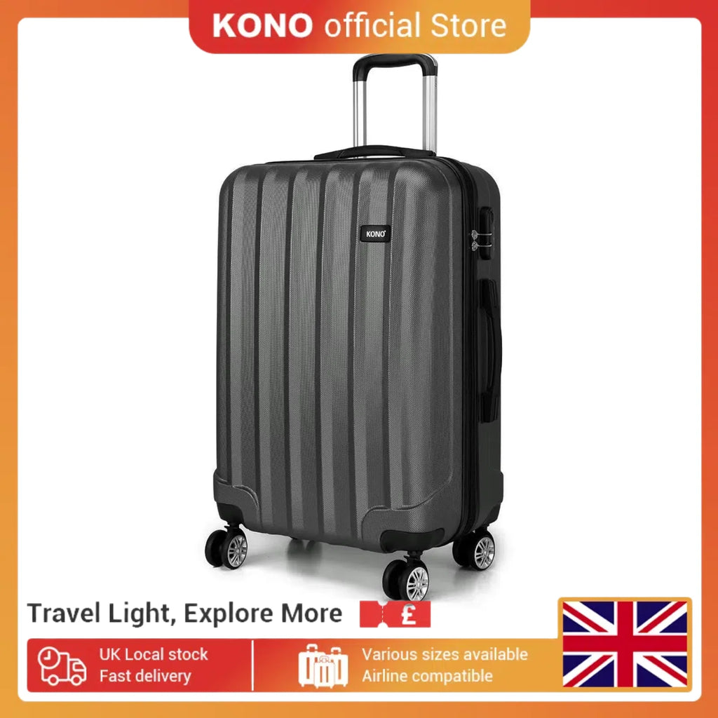 Maleta ABS ligera Kono Premium de 19"/24": Resistencia, Estilo y Movilidad Total