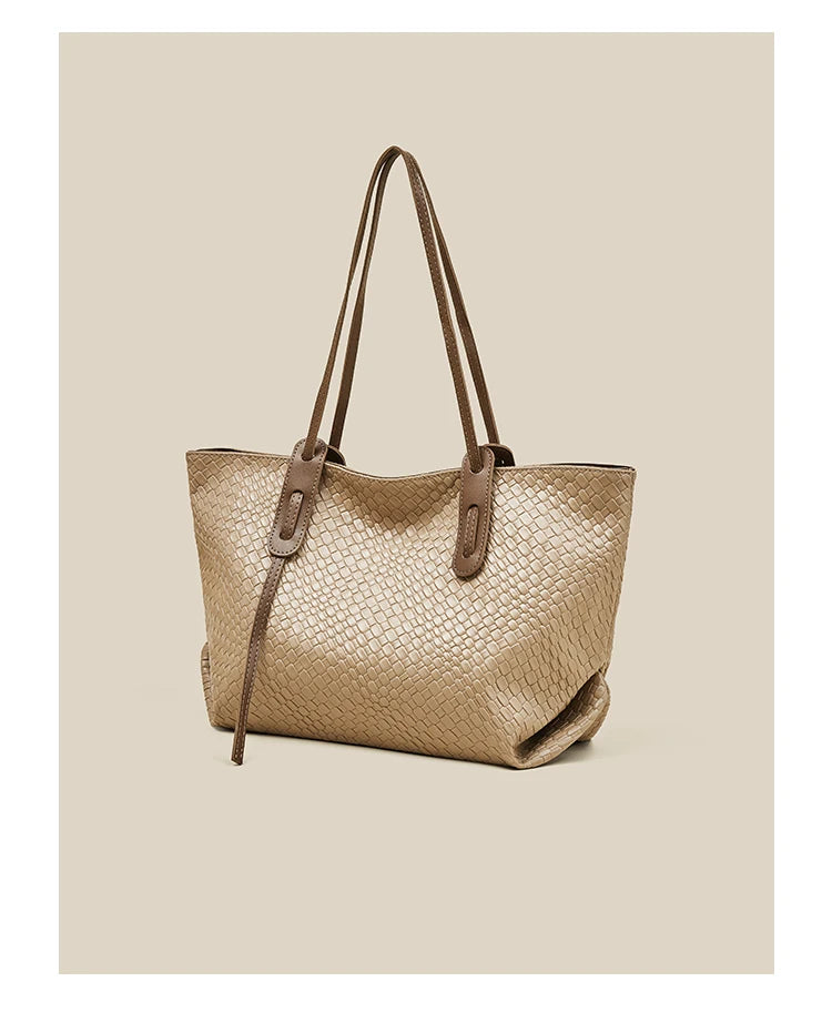 2025 Otoño e Invierno Bolso Tote FOXER Tejido: Elegancia Artesanal y Máxima Capacidad