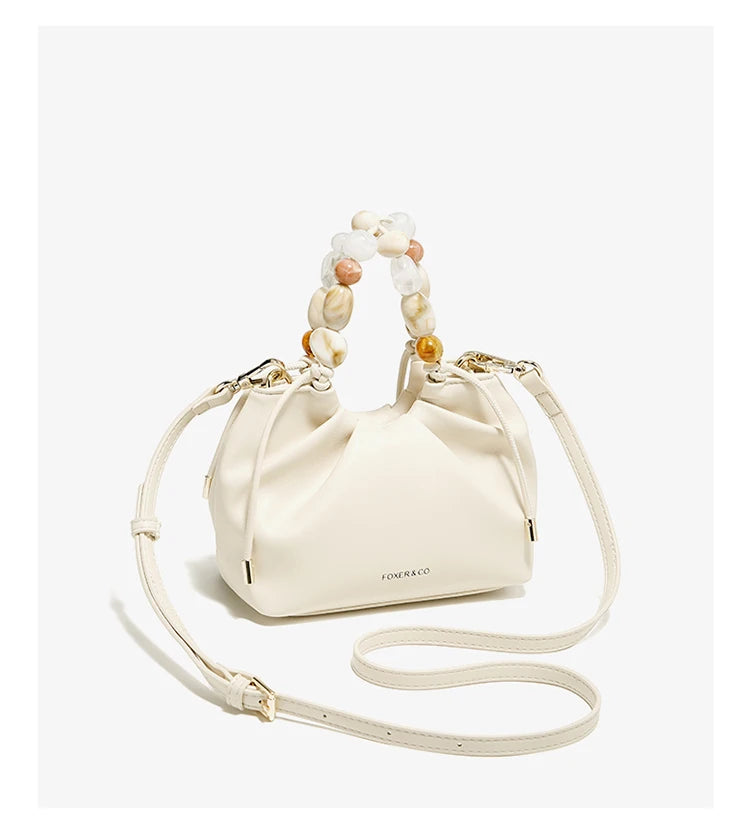 FOXER 2025 Winter Chic Mini Bolso FOXER. con Fruncido: Arte Escultural en el Detalle