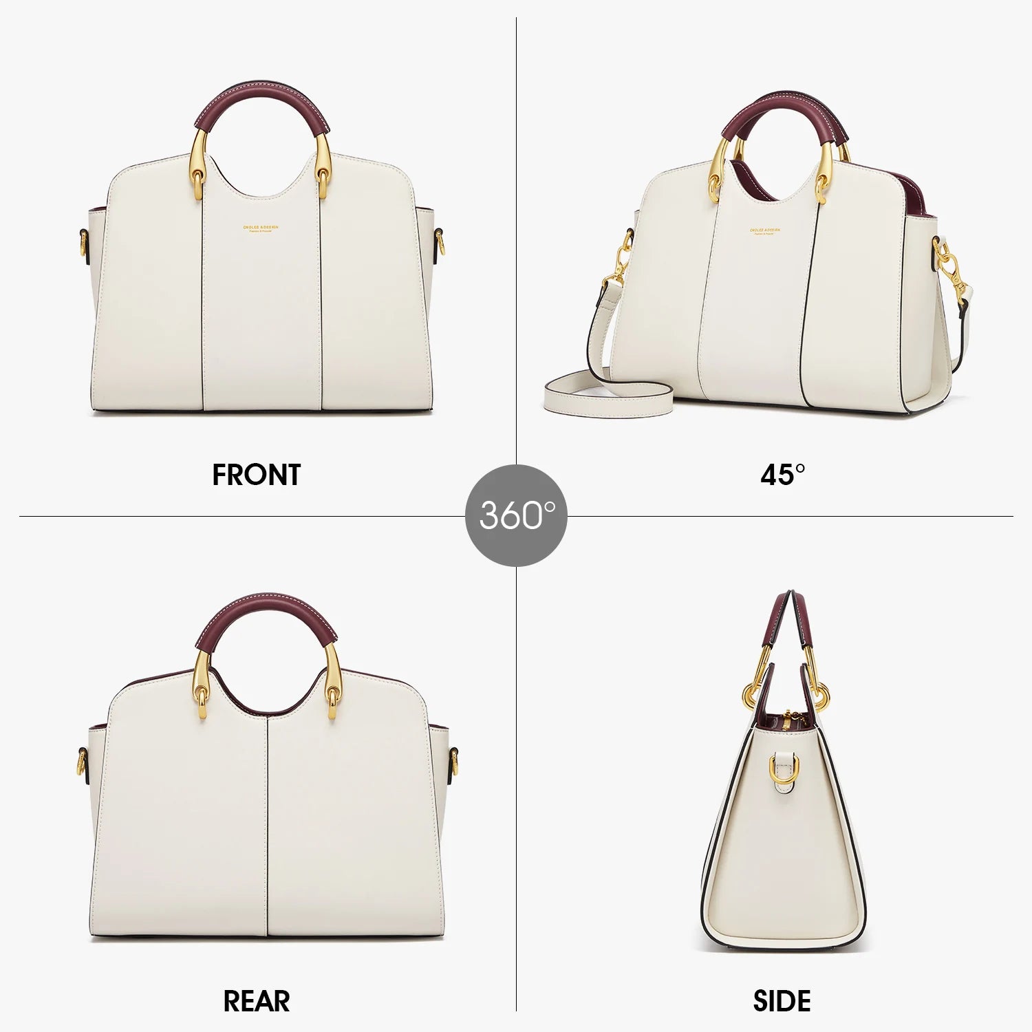 Bolso Satchel CNOLES - Minimalismo Chic en Tonos Neutros - Bandolera de mano para un estilo sofisticado