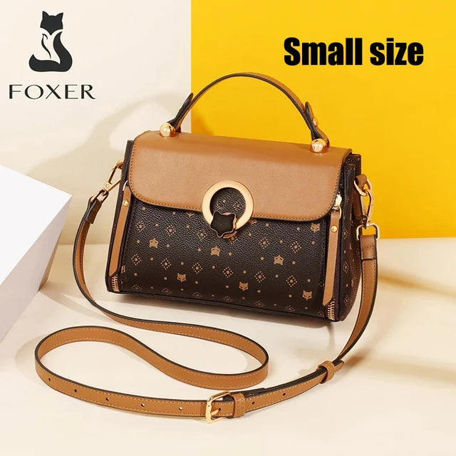 Bolso de Hombro FOXER Vintage Signature 2025 - Estilo y Elegancia Bicolor