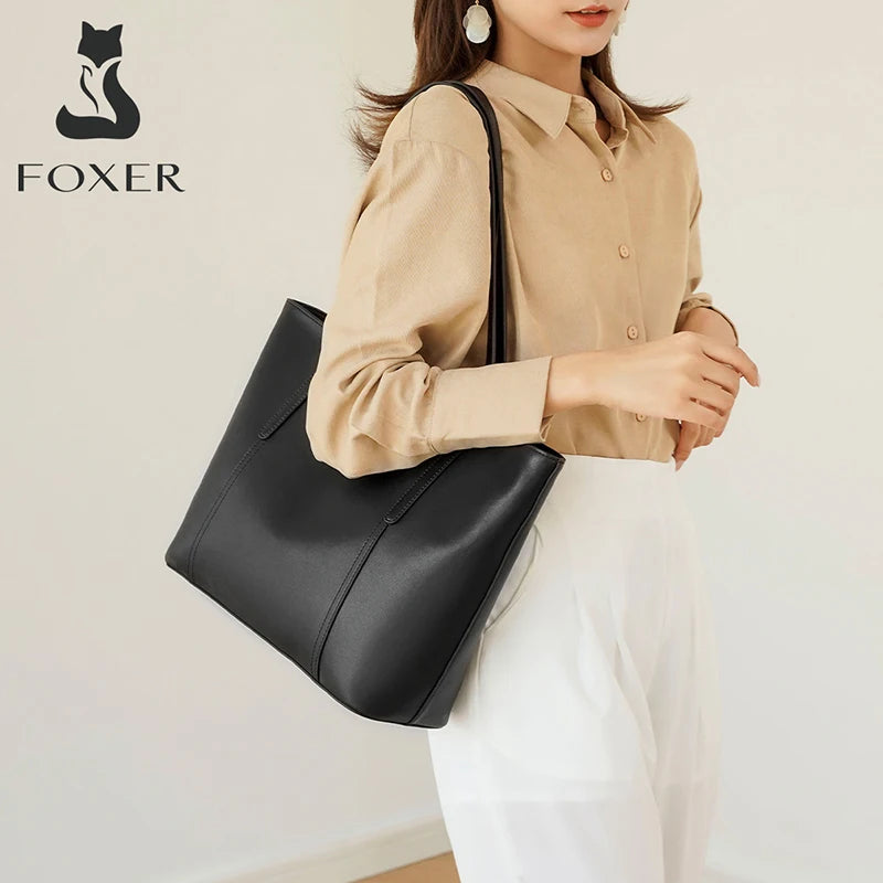 FOXER Bolso Tote "Ejecutivo Minimalista" de Gran Capacidad