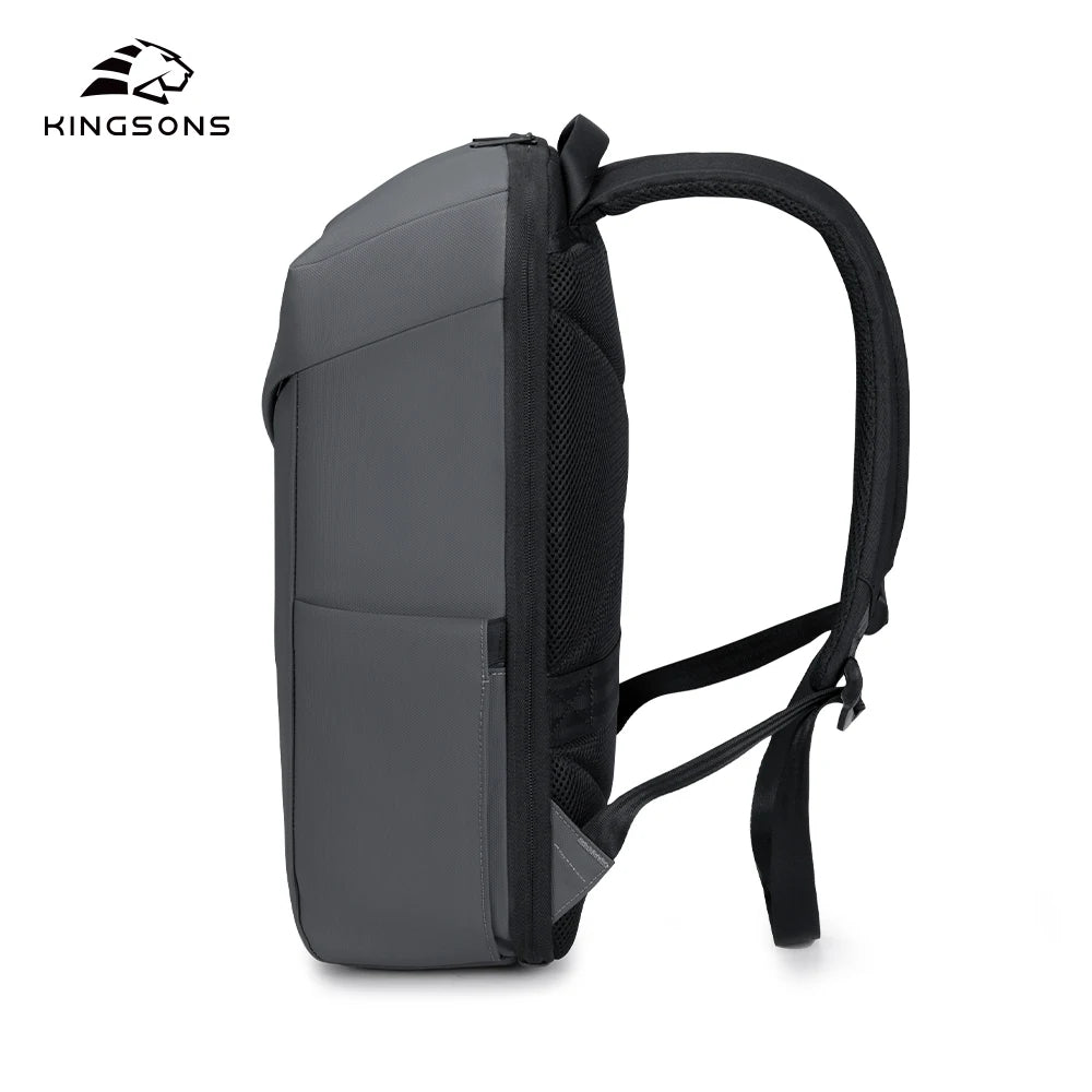Mochila de negocios Kingsons "Urban Structure" - Capacidad y Diseño Geométrico abierto de 15,6 pulgadas 180°
