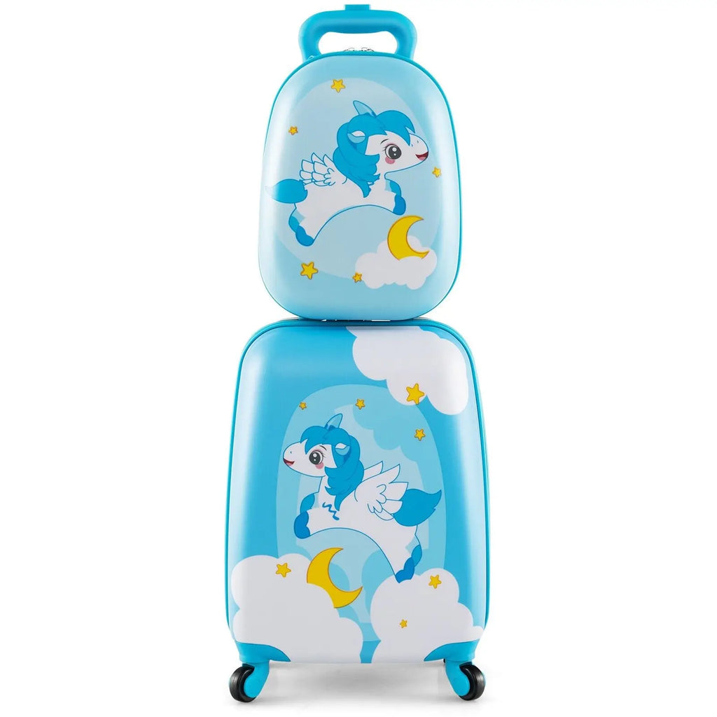 Set de Equipaje Infantil DORTALA "Unicornio Mágico" - 2 Piezas 12" 16" ABS