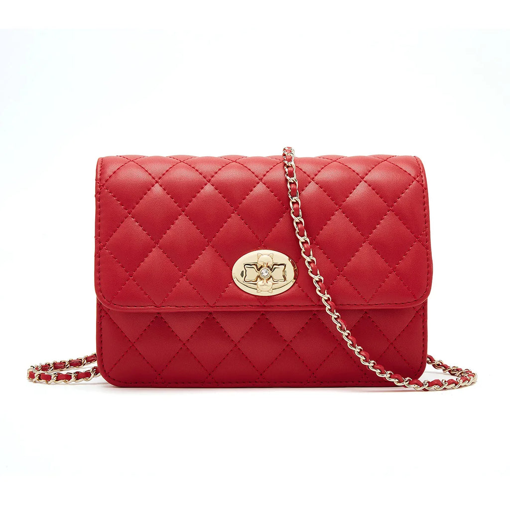 Bolso de Cadena FOXER Lady Clásico - Elegancia Acolchada en Tono Nude