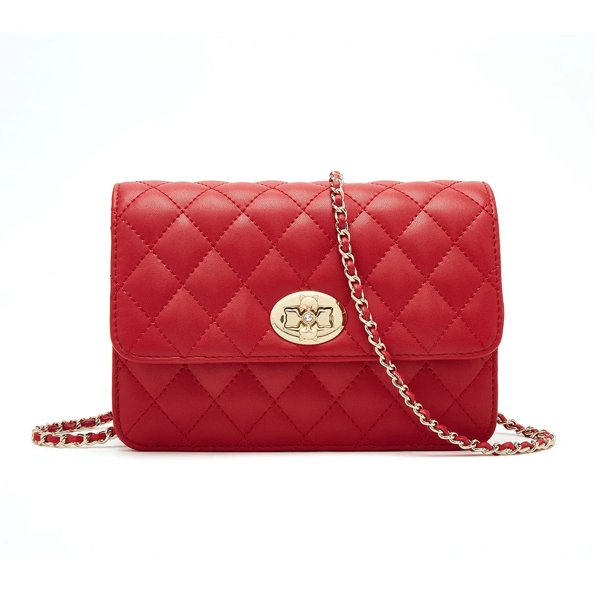 Bolso de Cadena FOXER Lady Clásico - Elegancia Acolchada en Tono Nude