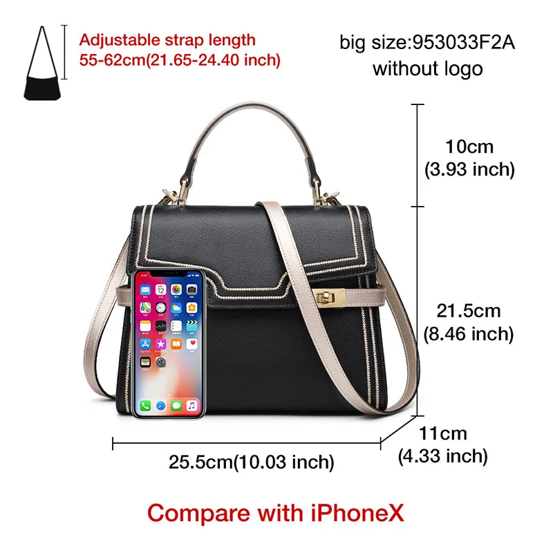 Bolso Satchel FOXER "Golden Line" - Estructura y Estilo