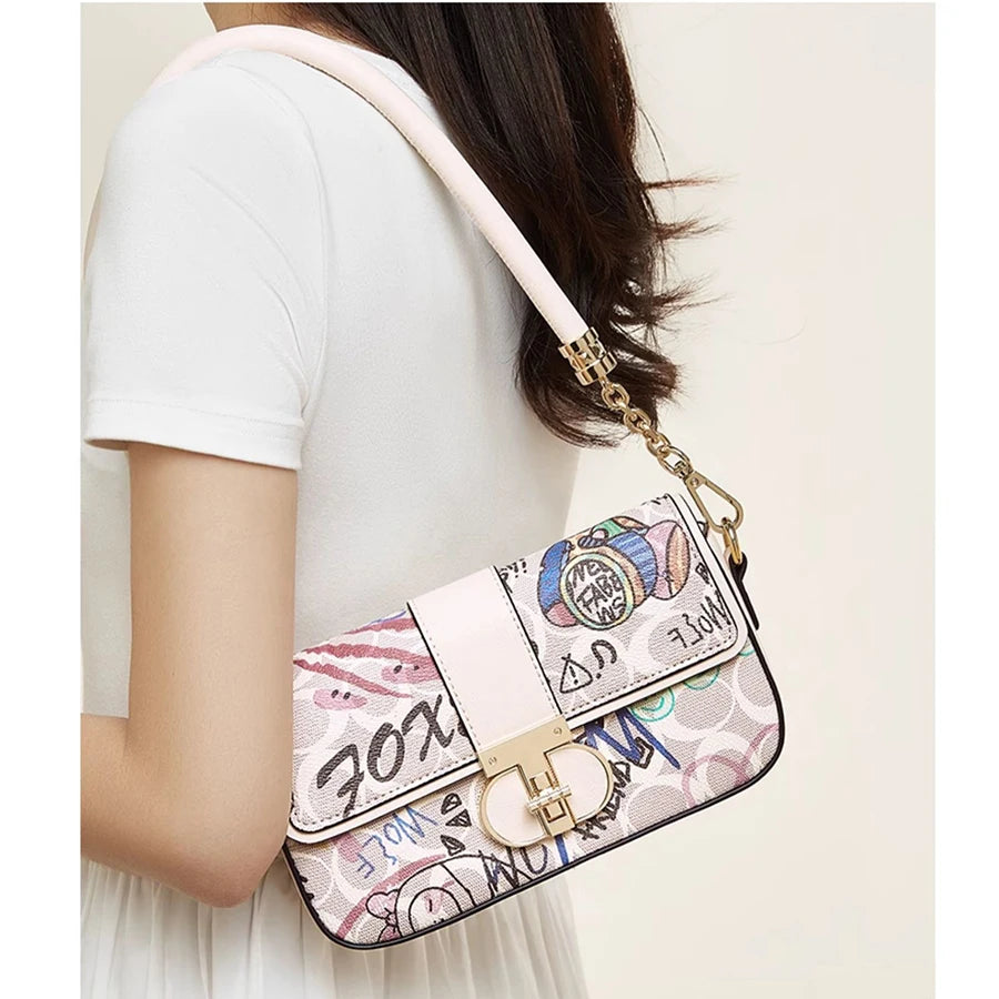 Bolso Baguette FOXER 2025 para mujer- Estilo Street Art y Graffiti